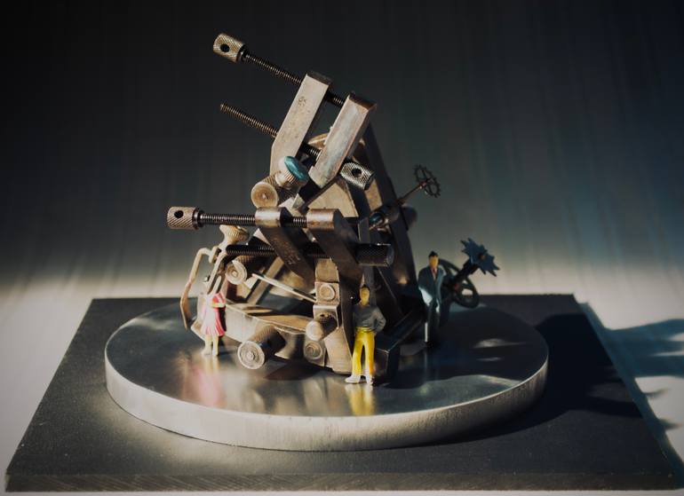 Original Abstract Expressionism Science/Technology Sculpture by Eric Camiel