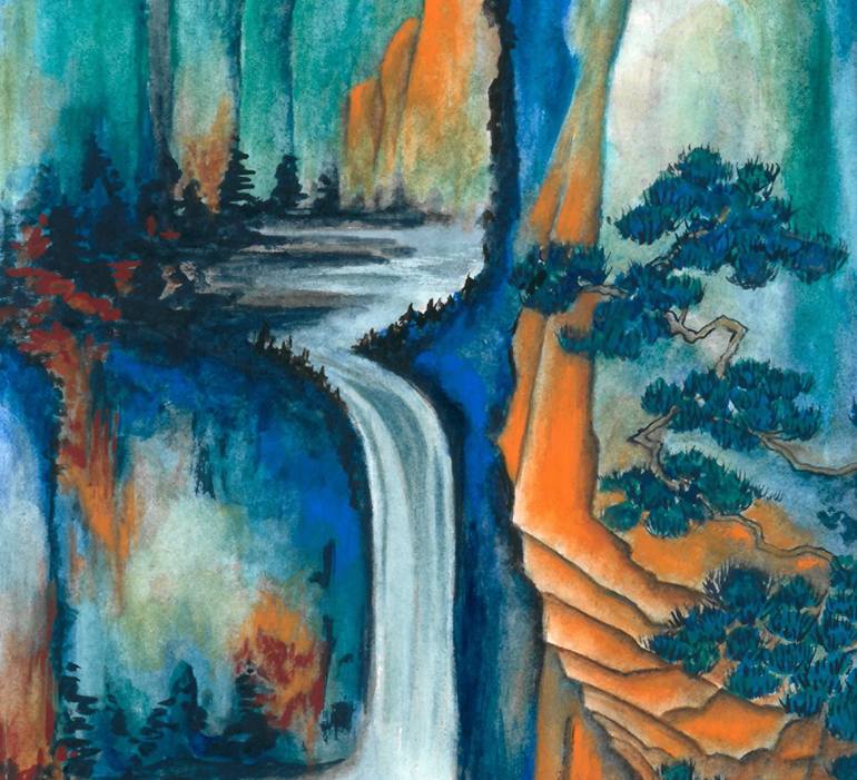 Original Expressionism Landscape Painting by Nicola Mountney