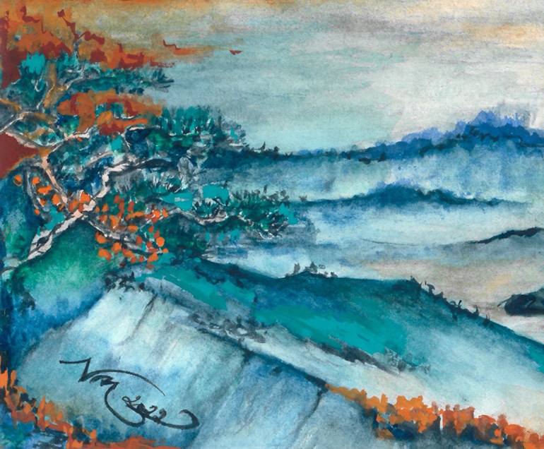 Original Expressionism Landscape Painting by Nicola Mountney