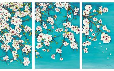 Almond Blossom Triptych thumb