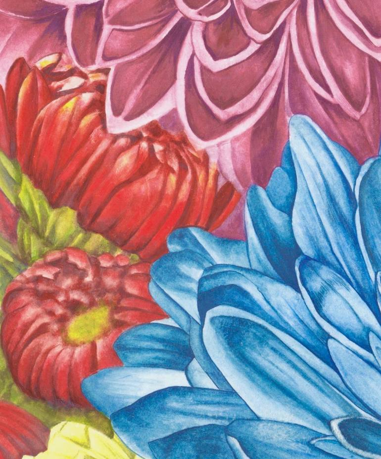 Original Fine Art Floral Painting by Nicola Mountney
