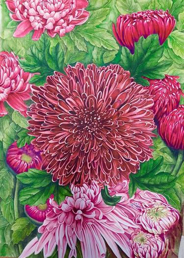 Original Expressionism Floral Paintings by Nicola Mountney