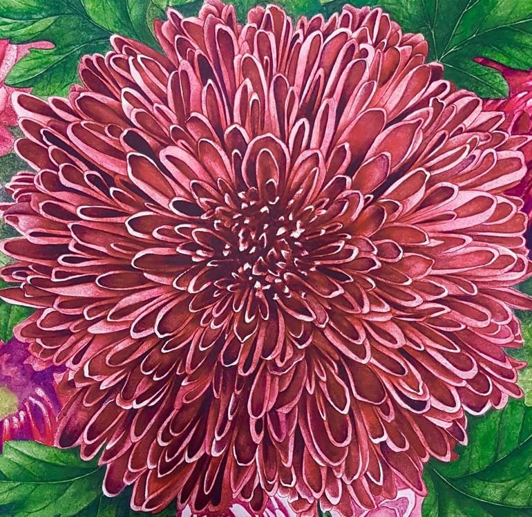 Original Expressionism Floral Painting by Nicola Mountney