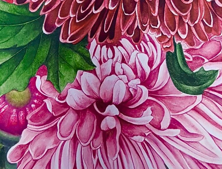 Original Expressionism Floral Painting by Nicola Mountney