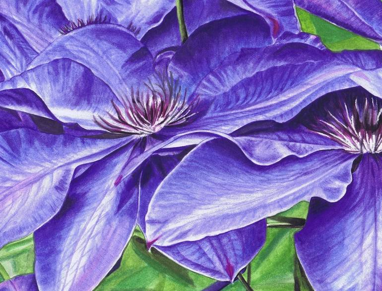 Original Fine Art Floral Painting by Nicola Mountney