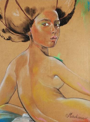 Print of Nude Drawings by Cachacou madiana