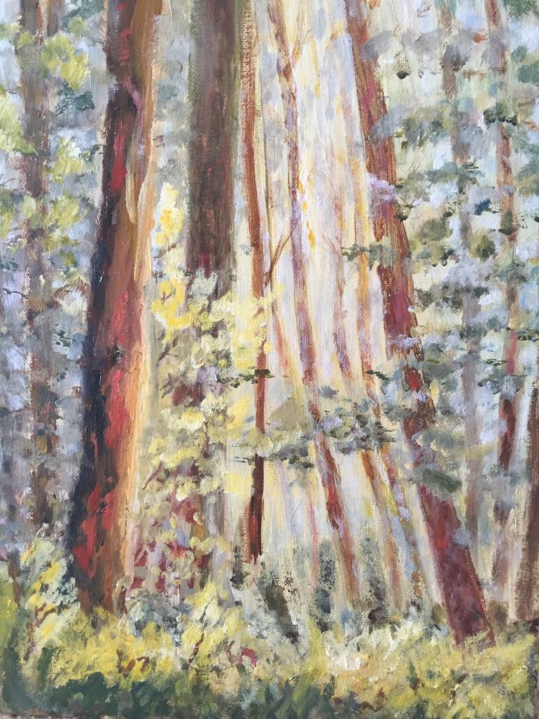 Original Tree Painting by Joan Adam