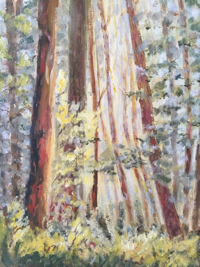 Original Impressionism Landscape Painting by Joan Adam