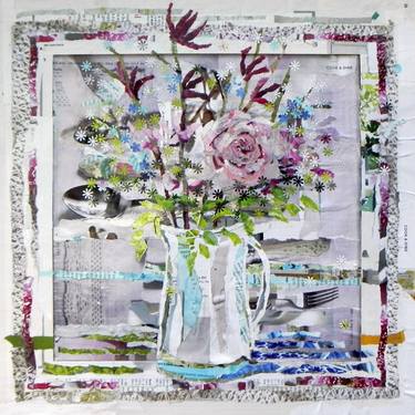 Print of Floral Collage by Danielle Vaughan