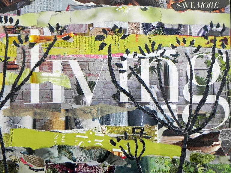 Original Illustration Floral Collage by Danielle Vaughan