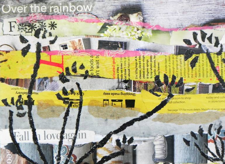 Original Illustration Floral Collage by Danielle Vaughan