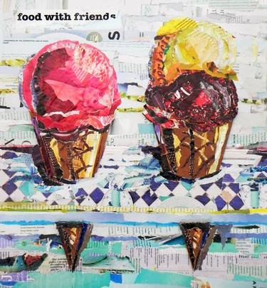 Print of Pop Art Food Collage by Danielle Vaughan
