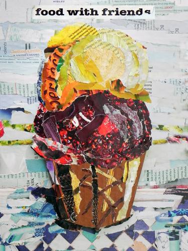 Print of Food Collage by Danielle Vaughan