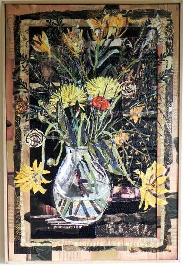 Print of Folk Floral Collage by Danielle Vaughan