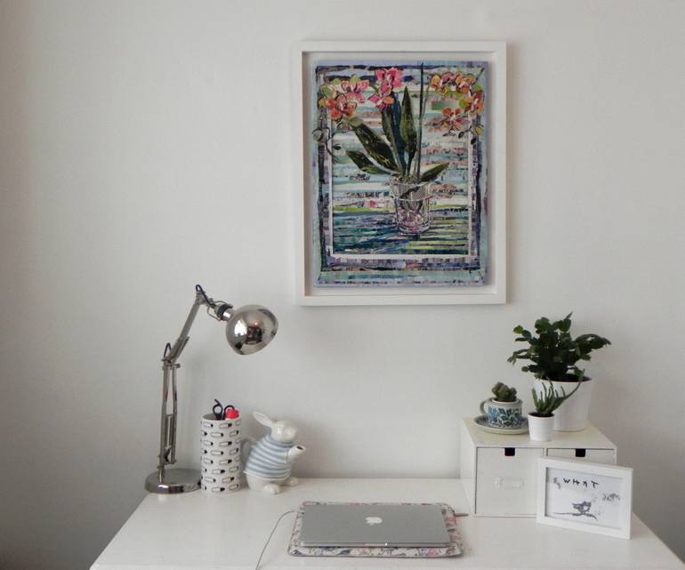 Original Figurative Floral Collage by Danielle Vaughan