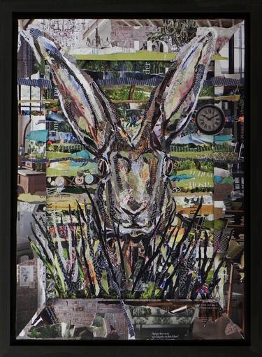Original Fine Art Animal Collage by Danielle Vaughan