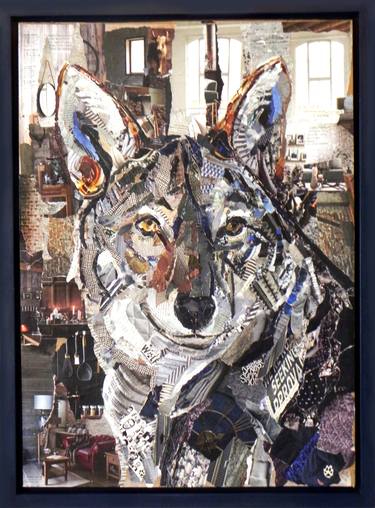 Original Fine Art Animal Collage by Danielle Vaughan