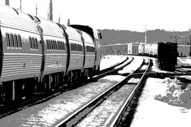 Original Train Photography by George Hamlin