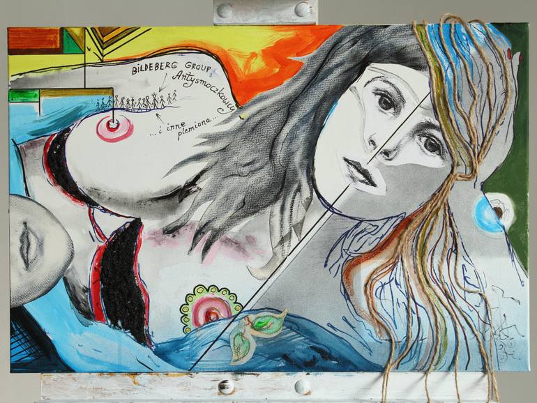 Original Conceptual Pop Culture/Celebrity Collage by Piotr J Figiel