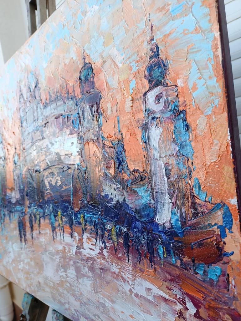 Original Impressionism Cities Painting by Victor Fridrikh