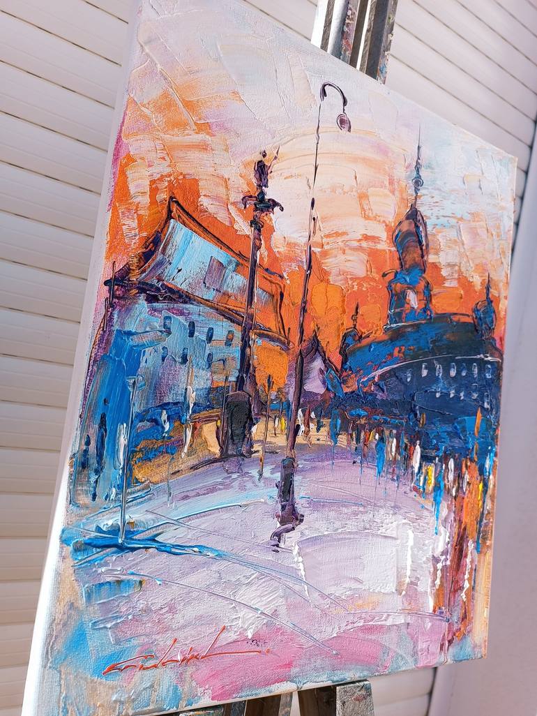 Original Impressionism Cities Painting by Victor Fridrikh