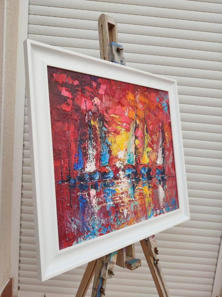 Original Impressionism Abstract Painting by Victor Fridrikh