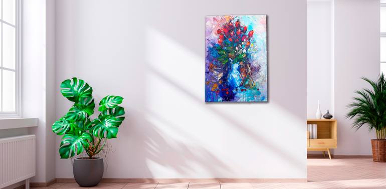 Original Impressionism Floral Painting by Victor Fridrikh