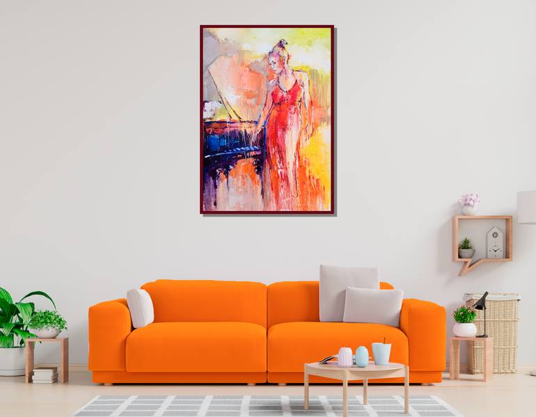 Original Expressionism Women Painting by Victor Fridrikh