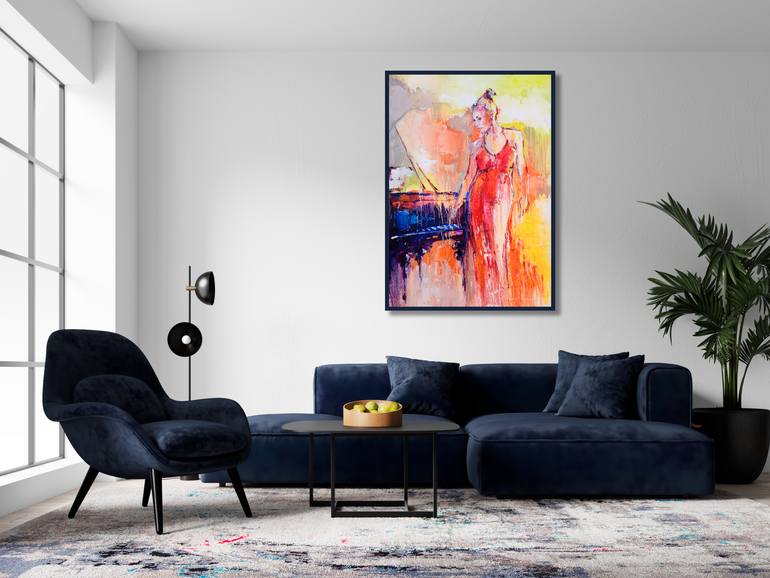 Original Expressionism Women Painting by Victor Fridrikh