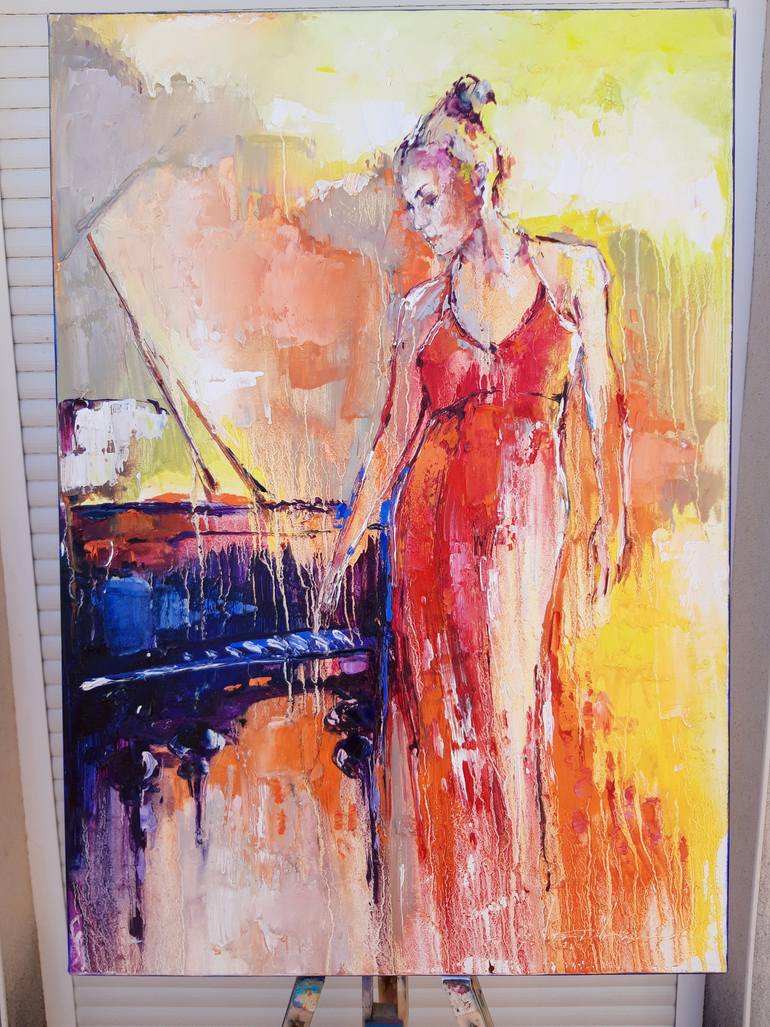 Original Expressionism Women Painting by Victor Fridrikh