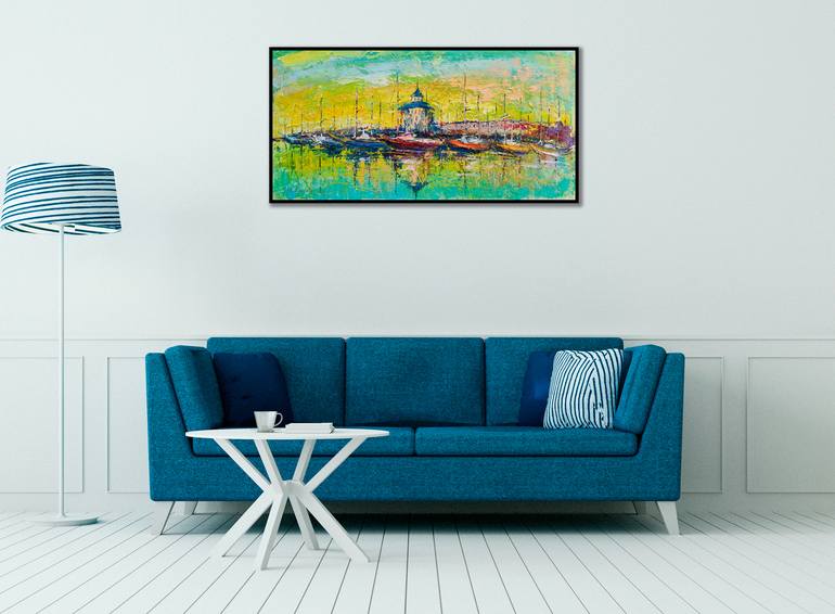 Original Boat Painting by Victor Fridrikh
