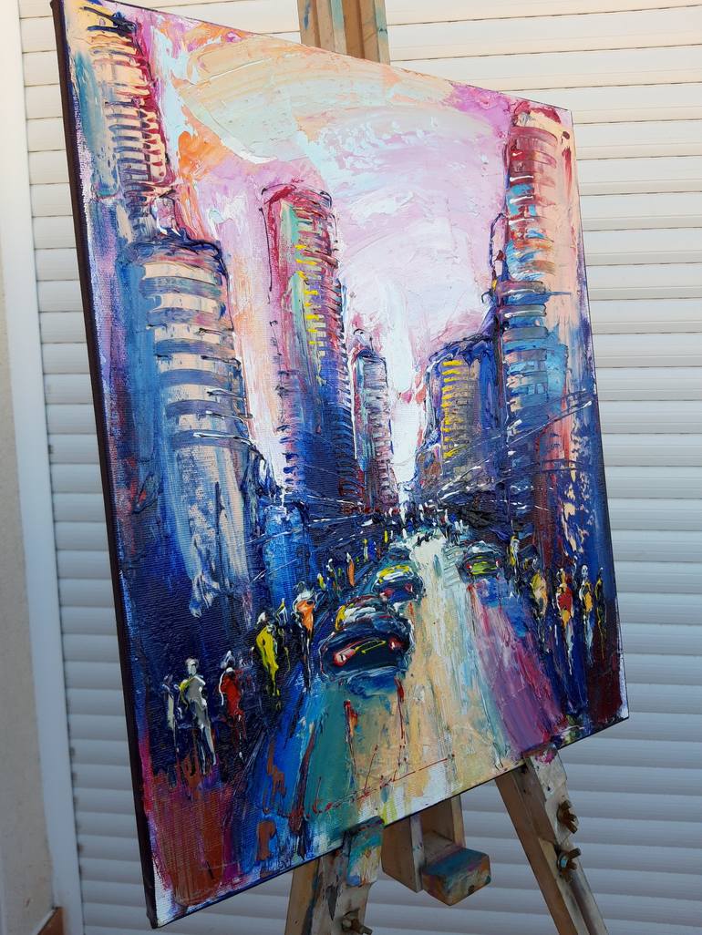 Original Impressionism Cities Painting by Victor Fridrikh