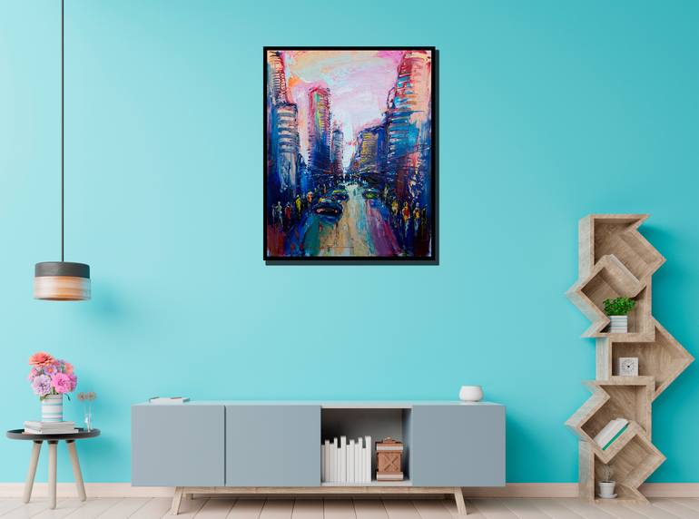 Original Impressionism Cities Painting by Victor Fridrikh