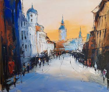 Print of Abstract Cities Paintings by Victor Fridrikh