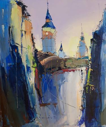 Print of Abstract Cities Paintings by Victor Fridrikh
