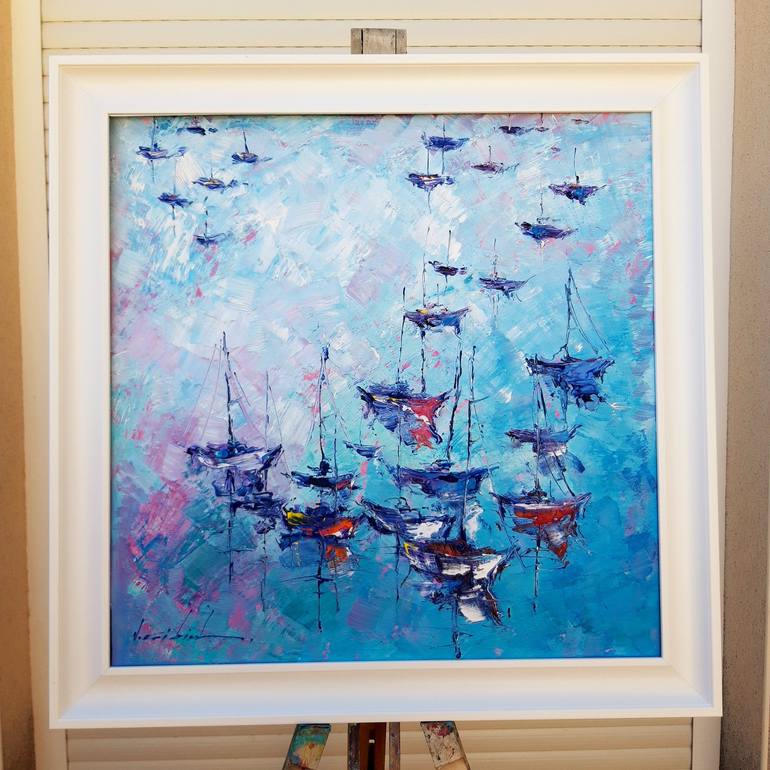 Original Impressionism Beach Painting by Victor Fridrikh