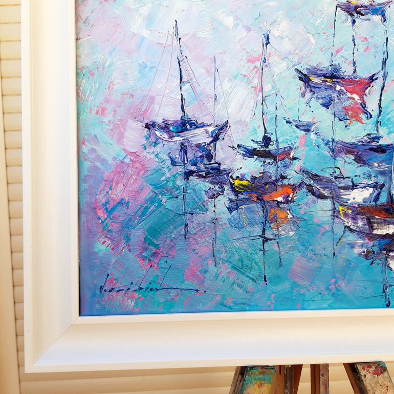Original Impressionism Beach Painting by Victor Fridrikh