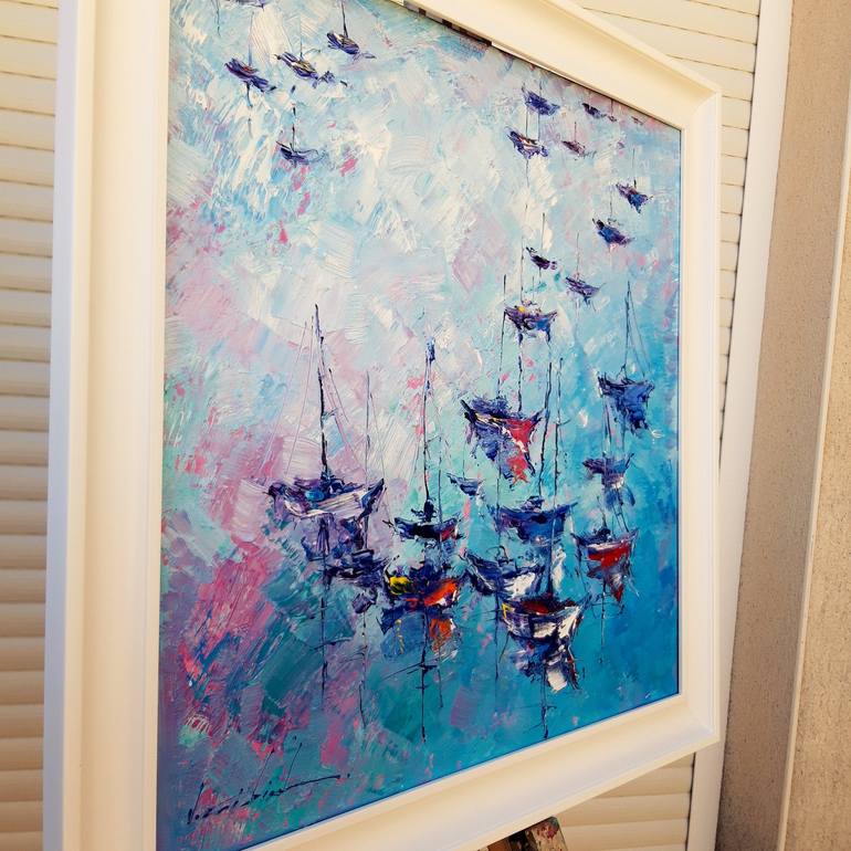 Original Impressionism Beach Painting by Victor Fridrikh