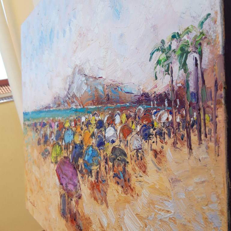 Original Impressionism Beach Painting by Victor Fridrikh
