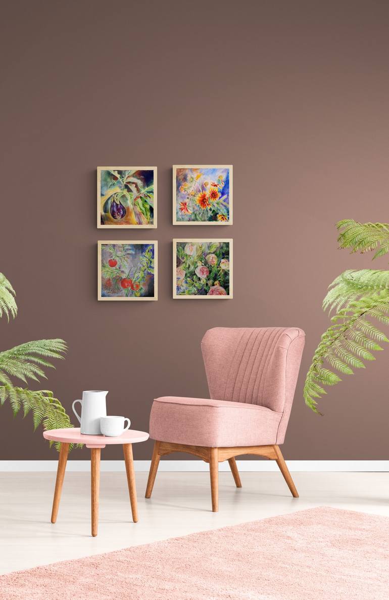 Original Figurative Floral Painting by Solvej Solvej