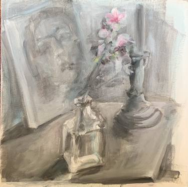 Still life with portrait and flower thumb