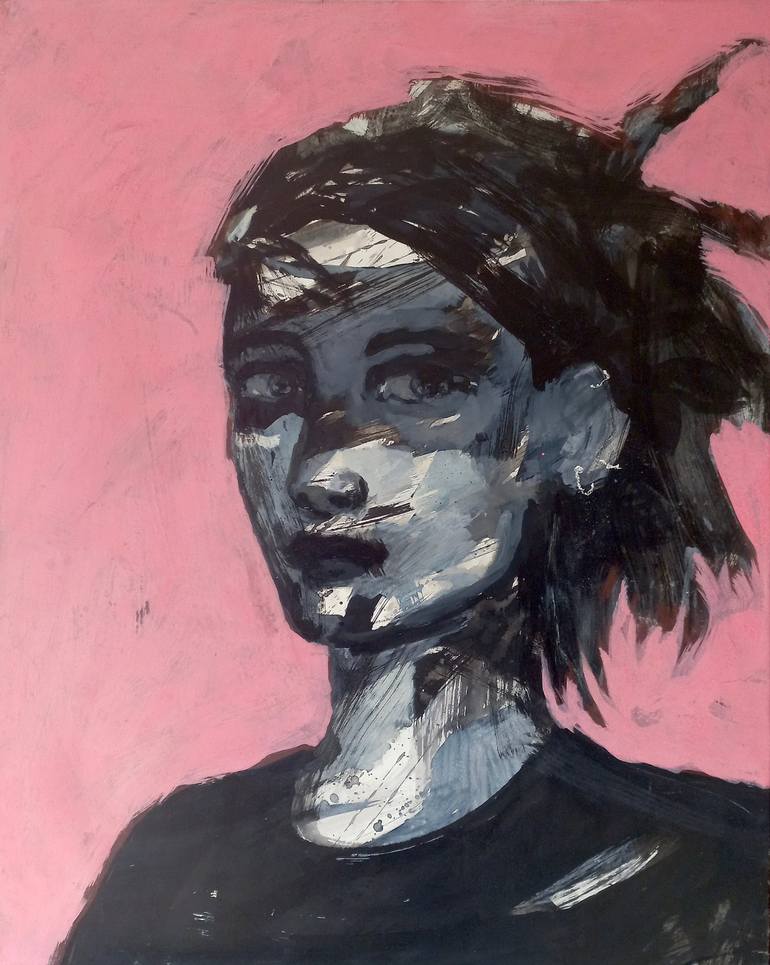 Original Black & White Women Paintings by Albane De Saint Remy