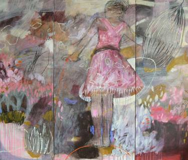 Original Fine Art Garden Paintings by Albane De Saint Remy