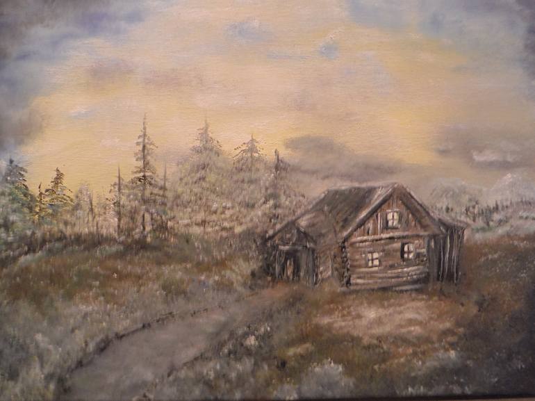 Cabin In The Woods Painting By Michael Quist Saatchi Art