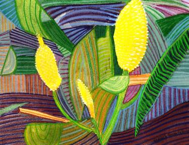 Original Abstract Expressionism Botanic Painting by Teresa Falkenberg
