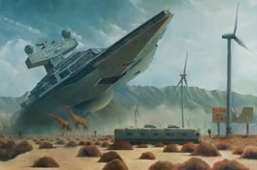 Original Futurism Fantasy Paintings by Wayne Chang