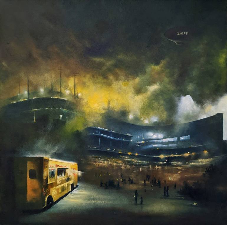 LA Dodgers 2020 World Series Oil Painting Print 