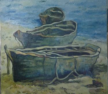 Print of Boat Paintings by Irakli Chkheidze