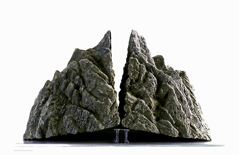Mountain sliced in two - Print