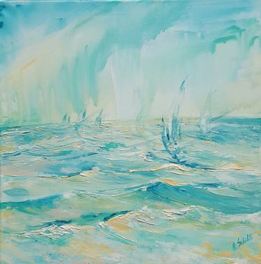 Print of Abstract Sailboat Paintings by Olga Schibli